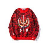 Shark Print Sweatshirts Spring And Autumn Shark Head Camouflage Pullover Sweater Thin Men And Women