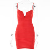 Maddy Euphoria Outfits Sexy V-neck Low-Cut Skirt Spring Hip Skirt