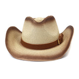 Straw Cowboy Hats Spring and Summer Western Men and Women Straw Cowboy Hat Outdoor Seaside