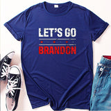 Let'S Go Brandon T Shirt Summer Personalized English Printed Short Sleeve T-Shirt