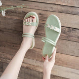 Women Open Toe Sandals Flats Summer Flat Heel Slippers Fashion Sandals