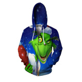 Grinch Hoodie Christmas Sweater Couple 3D Printing plus Size Sweater