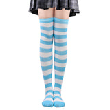 Winter Chunky Cable Thick Knit Thigh High Socks Long Stockings Boot Christmas Stockings Striped Hold-Ups Female Stockings