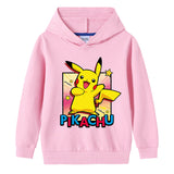 Children Pokemon Pikachu Hoodie Spring and Autumn Cotton Hooded Sweater