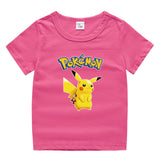Children Pokemon Pikachu T Shirt Children's Clothing Children's Summer Clothing Short Sleeve T-shirt