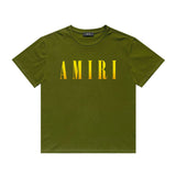 Amiri T Shirt Gradient Letter Flower Casual Short Sleeve T-shirt