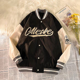 Brown Varsity Jacket Fall Jacket Men's Fashionable All-Match Baseball Uniform Autumn Jacket