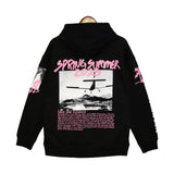 Rhude Hoodie Vintage Retro Style Personality Printed Hip Hop Loose Couple Hooded Sweater