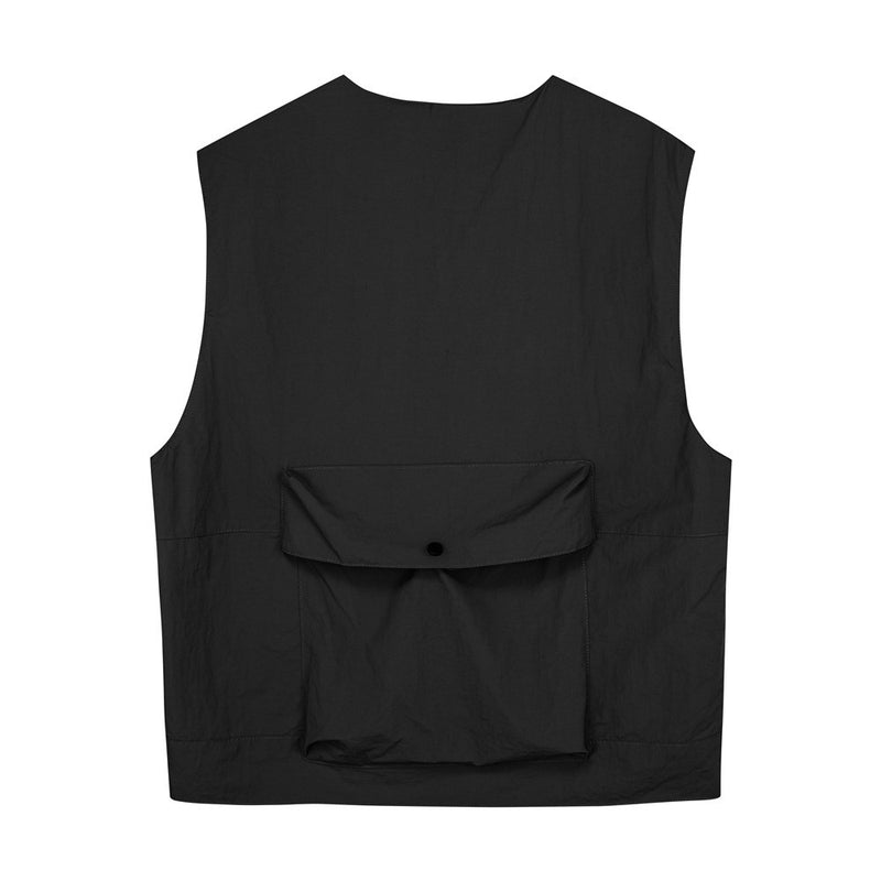 Men Sweater Vest Mechanical Style Multi-Pocket Workwear Vest Coat Men's Loose Sleeveless Vest Vest