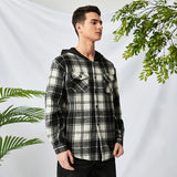 Father Son Matching Dress Shirts Hooded Casual Shirt Coat