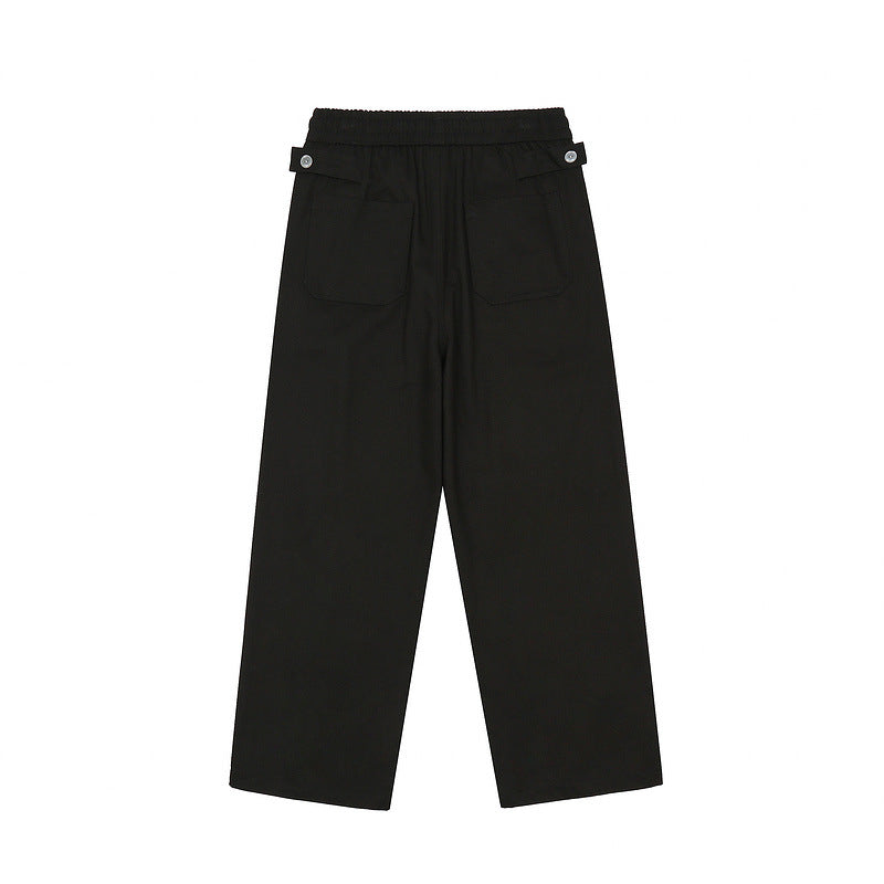 Man Fall Outfits Cargo Pants Vintage Embroidery Overalls Loose Straight Street Casual Pants