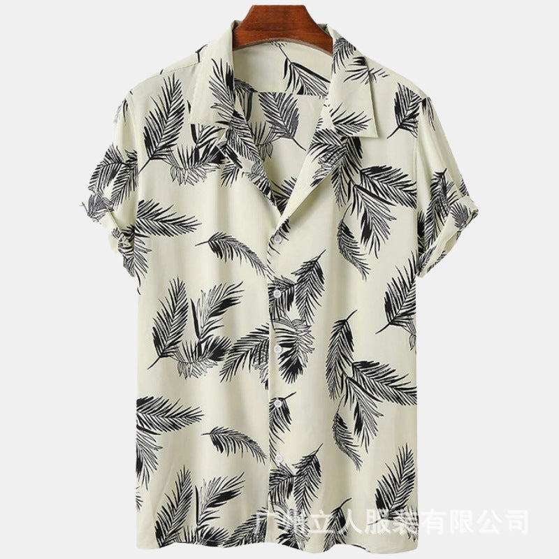 Men Hawaii Shirts Summer Short Sleeve Men's Shirt
