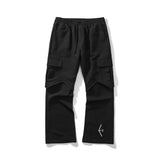 Man Fall Outfits Cargo Pants Embroidered Bootcut Pants Men's Loose Casual Pants High Street Stitching Overalls Trousers