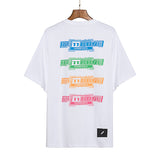 We11 Done T Shirts Color Letter Printing Men's and Women's Same Summer