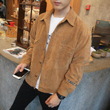 Corduroy Varsity Jacket Men's Jacket Youth Spring and Autumn Student Baseball Uniform Youth Jacket