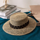 Italian Fedora Hats Summer Straw Hat Female Retro Sunshade Sun-Proof Vacation Seaside