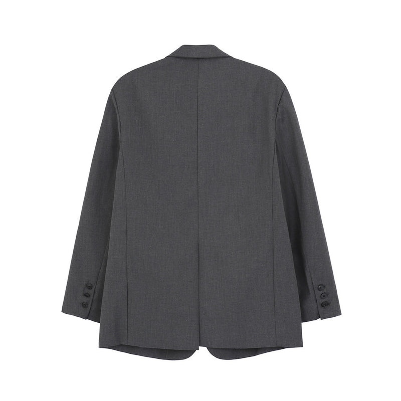 Men's Casual Suit Man Blzer Simple Style Solid Color Single Breasted Blazer Men Loose Lapels Casual Suit Top