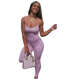 Spring New Tie-Dye Printed Backless Spaghetti Straps Sleeveless One-Piece Trousers