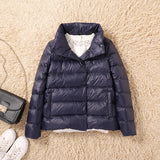 Women Winter Coats Puffer Jacket Down Coat Short Down Feather Liner Women Coat Warm Stand Collar Jacket