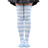 Winter Chunky Cable Thick Knit Thigh High Socks Long Stockings Boot Christmas Stockings Striped Hold-Ups Female Stockings