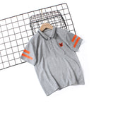 Children T Shrits Summer Boys' Lapel Short Cotton Short Sleeve
