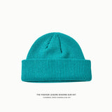 Toboggan Hat Women's Trendy Autumn and Winter Knitted Woolen Cap Winter