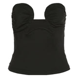 Music Festivals Rave Outfits Girls Tops Summer Women's Fashion Sexy Short Backless Slim Fit