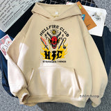 Stranger Things Hellfire Club Hoodie Stranger Things Printed Hoodie Fleece Padded Coat