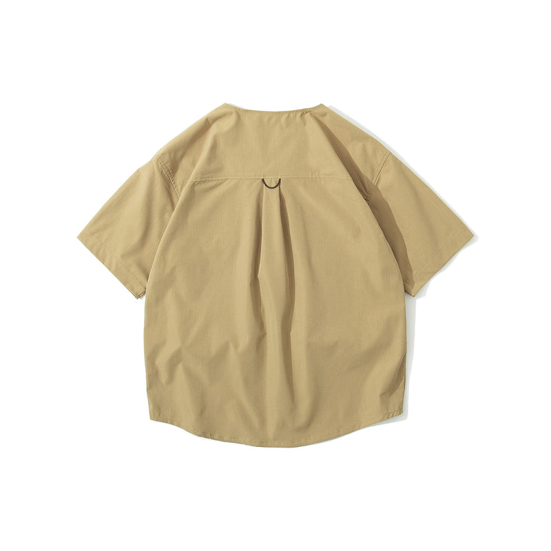 Baggy Baseball Jersey Men's Summer Loose Baseball Collar Short Sleeve