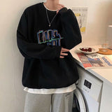 Men Sweatshirts Sweater Men's Spring and Autumn Loose Crew Neck Coat