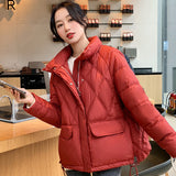 Women Winter Coats Puffer Jacket Down Coat White Duck Down Short Down Jacket Women's Winter Light Warm Quilted Jacket Coat