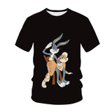 Bugs Bunny Shirt Printed T-shirt Summer Casual Men's Short Sleeve