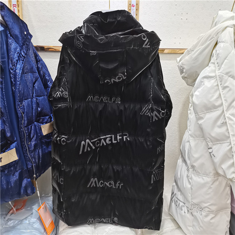 Women Winter Coats Puffer Jacket Down Coat Glossy Printed Letters Down Jacket Women's Hooded Jacket