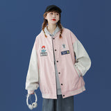 Jock Jacket Baseball Uniform Coat Men's Clothing Spring and Autumn Loose Stitching Jacket Couple Embroidered Clothes