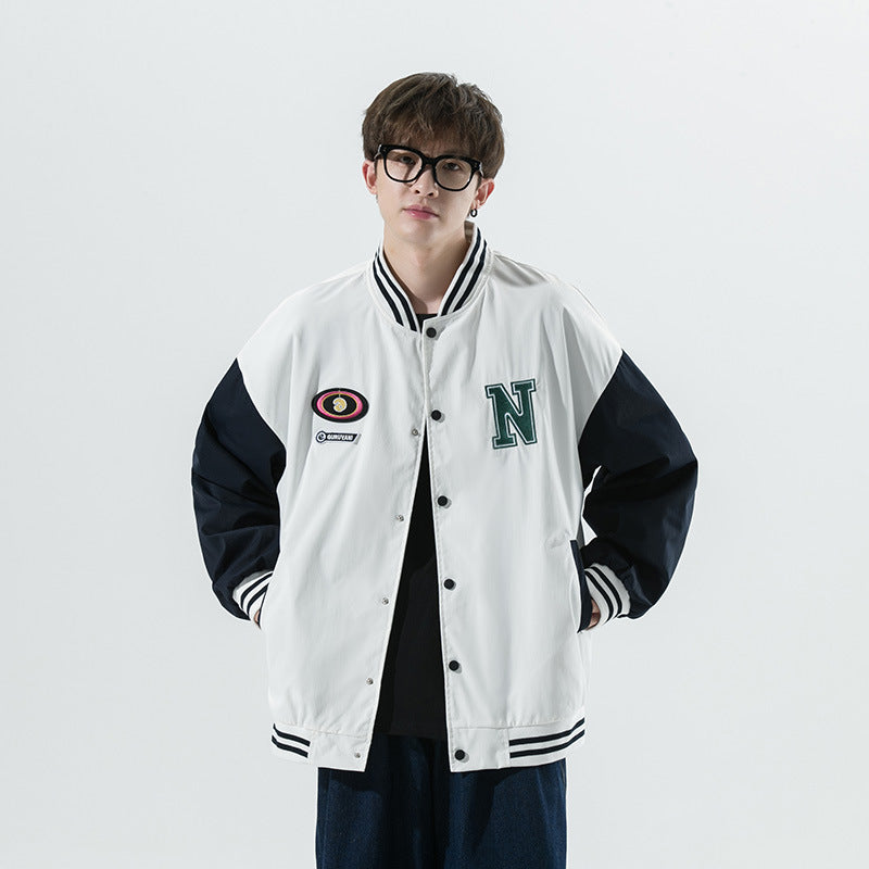 Vintage Letterman Jacket Coat Men's Baseball Uniform Hip Hop Jacket