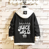 Comic Denim Jacket Printed Fashionable Loose Men's Hooded Jacket