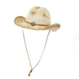 Straw Cowboy Hats Men and Women Outdoor Seaside Sun Protection Sun Hat Beach
