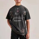 Present Thoroughbred Doberman Dog Print T-Shirt Summer Printed T-shirt Short Sleeve Half Sleeve Top