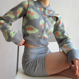 Music Festivals Rave Outfits Girls Tops Summer Women's Fashion Printed Slim Fit