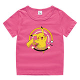 Children Pokemon Pikachu T Shirt Cute Cotton T-shirt Casual Sports Trend