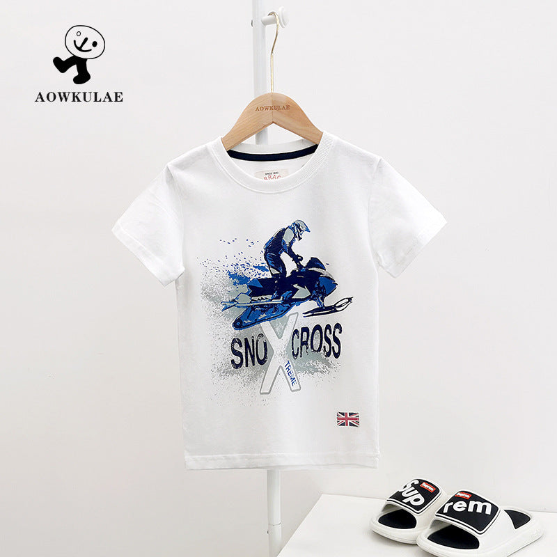 Children T Shrits Children's Clothing Summer Children's Short-Sleeved Printed T-shirt