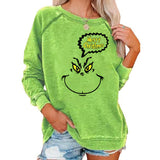 Grinch Hoodie Grinch Stole Christmas round Neck Sweater for Women