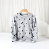 Children Boy Hoodie Spring and Autumn Long-Sleeved Sweater Printed Terry