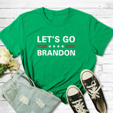 Let'S Go Brandon T Shirt Letter Print Short-Sleeve T-Shirt