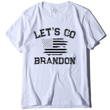 Let's Go Brandon T Shirt Letter Print Short-Sleeve T-shirt for Women