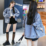 Baggy Jacket Denim Jacket Lapel Short Casual Loose