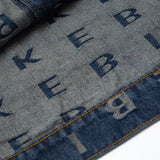 Men Denim Coat Jean Jackets Letter Full Jacquard Denim Jacket Men's Polo Collar Jacket Denim Jacket