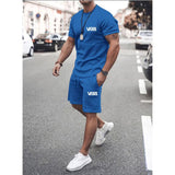 Fear of God Fog T Shirt Essentials Double Line Casual Sports Short Sleeve Shorts Suit