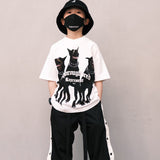 Kids Present Thoroughbred Doberman Dog Print T-Shirt Summer Purified Cotton Short Sleeve T-shirt Trendy T