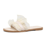 Women Open Toe Sandals Flats Summer Lace Fashion Sandals